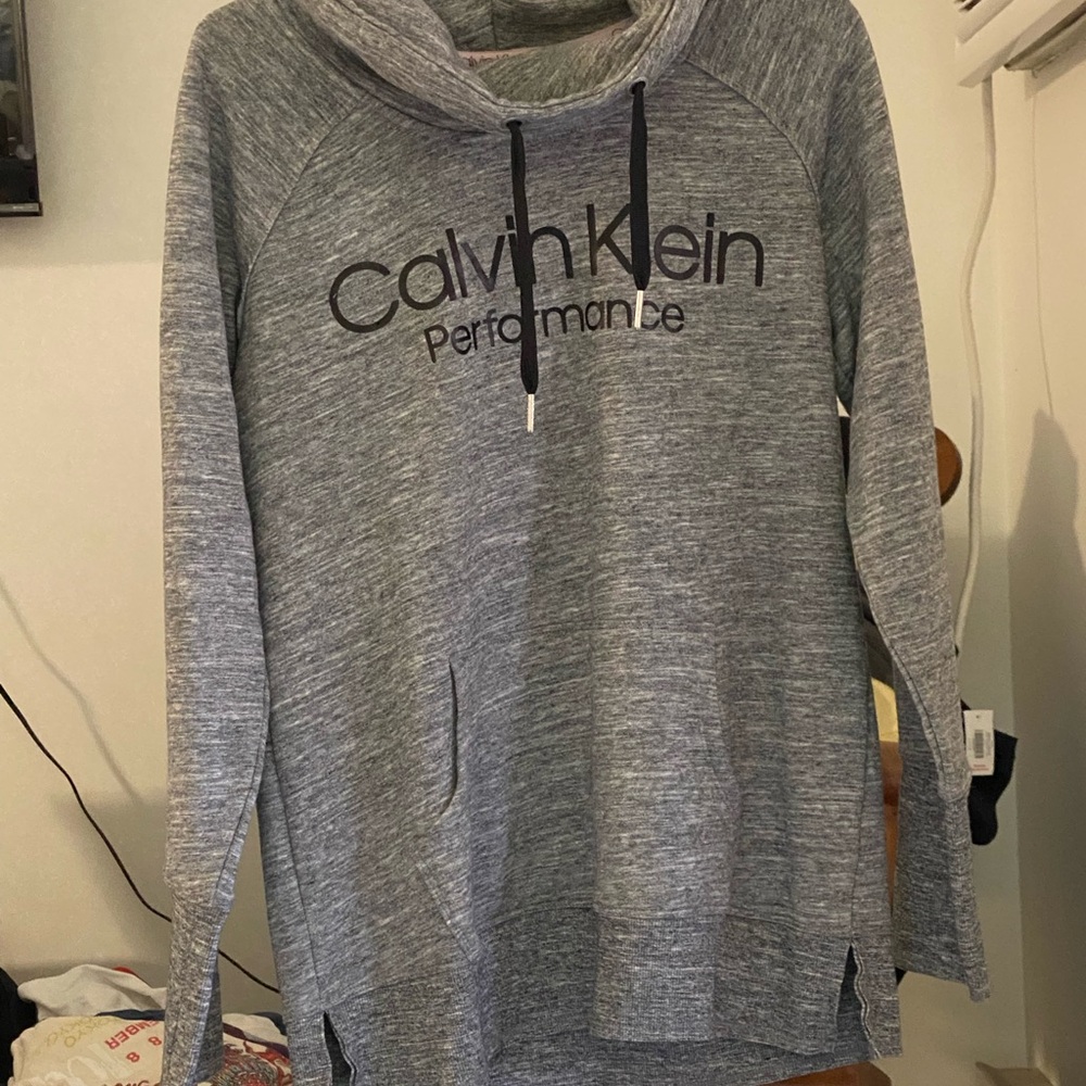 Calvin Klein Gray Cowl Neck Sweatshirt